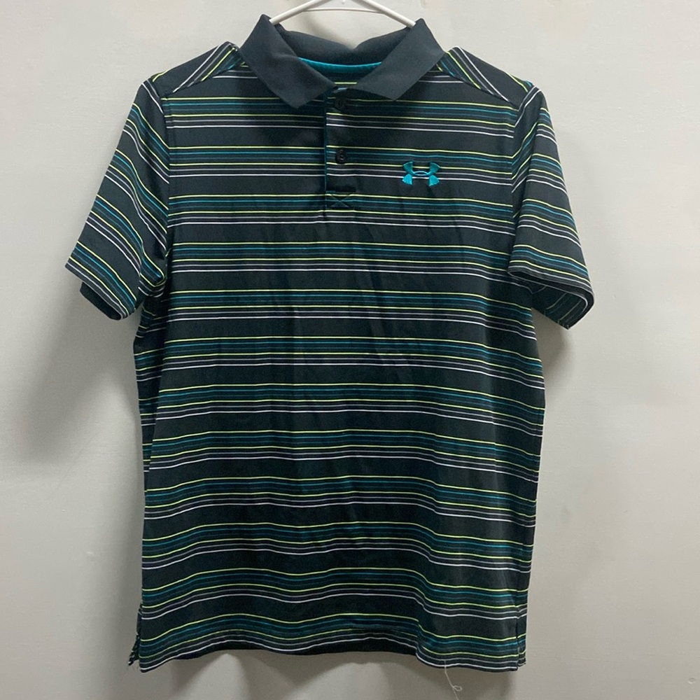 Under Armour kids polo striped YXL top short sleeve